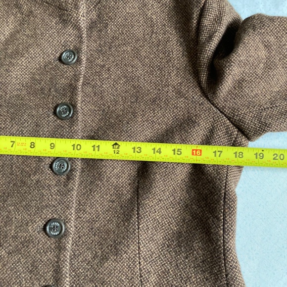 Chaps women’s wool blend brown tweed coat - Picture 7 of 8